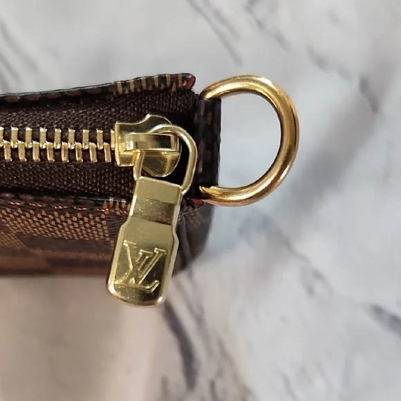 Louis Vuitton Mini Pochette In Damier Ebene - Picture 5 of 12